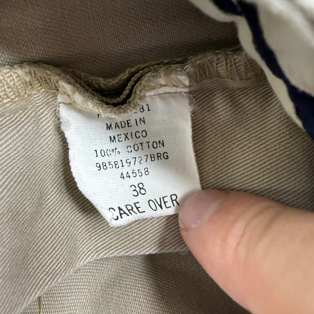 Polo Ralph Lauren Chino Shorts Mens Size 38 Tan Beige Pleated Cotton Khaki